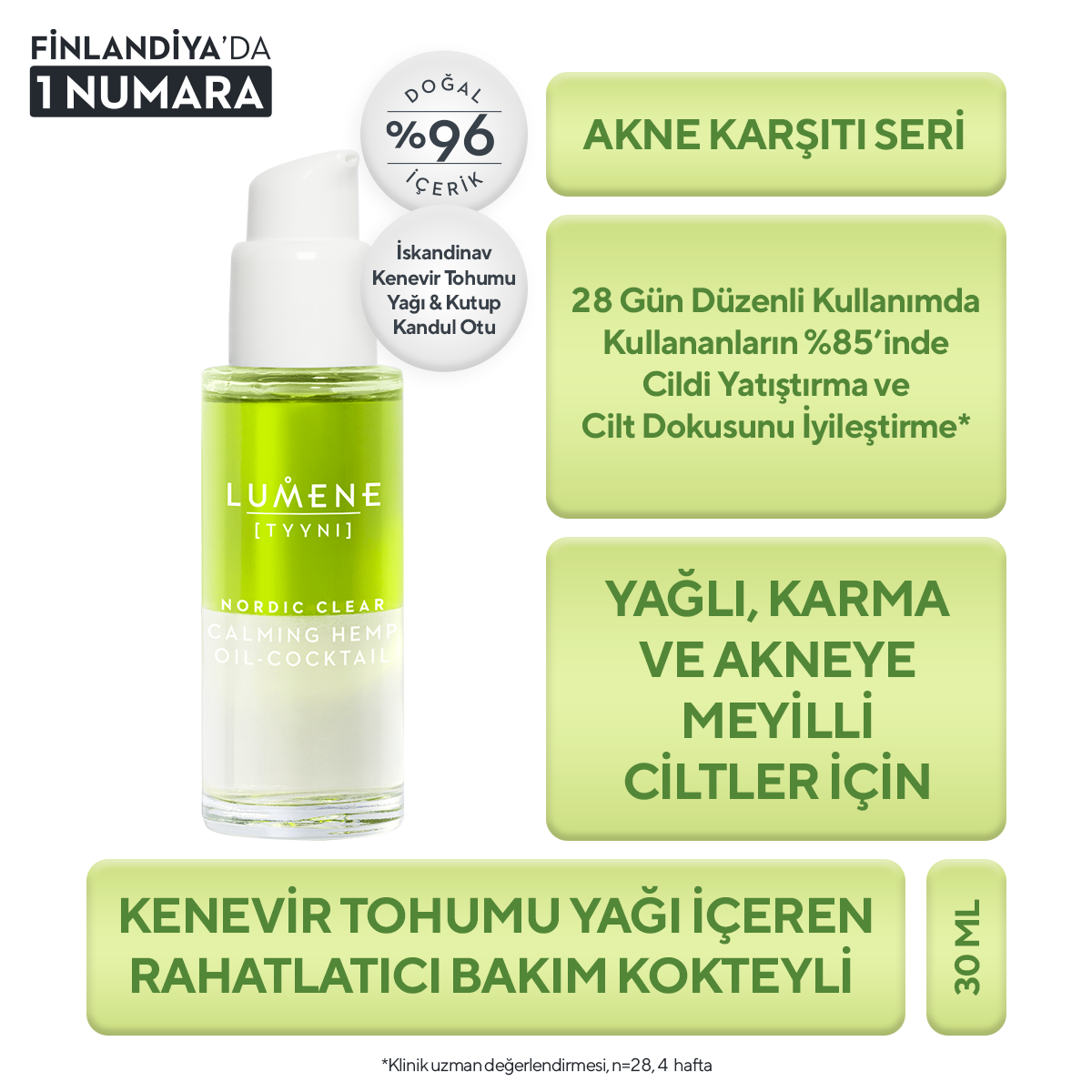 Sebum Dengeleyici & Rahatlatıcı Yüz Bakım Yağı 30 ML - Calming Hemp Oil Coctail